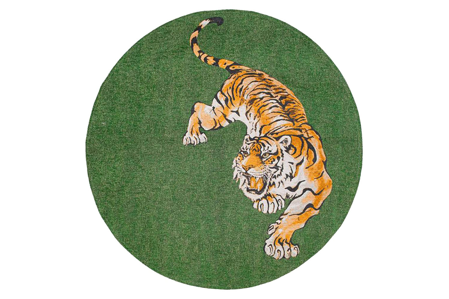 Louis De Poortere | Tiger Eco Round Rug | Green | 240 x 240 cm