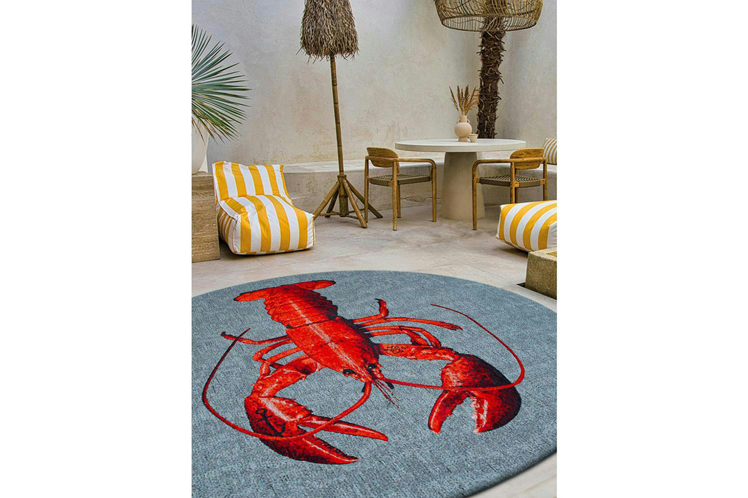 Louis De Poortere | Lobster Steam Indoor Eco Rug | Red/Grey | 100 x 140 cm-4
