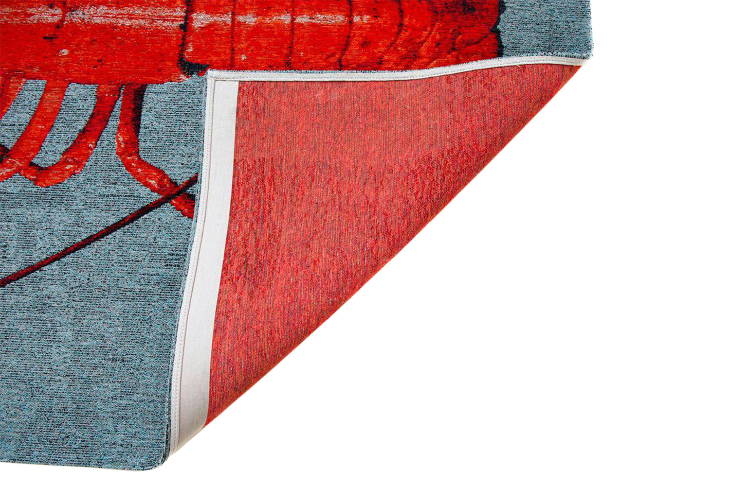Louis De Poortere | Lobster Steam Indoor Eco Rug | Red/Grey | 100 x 140 cm-8