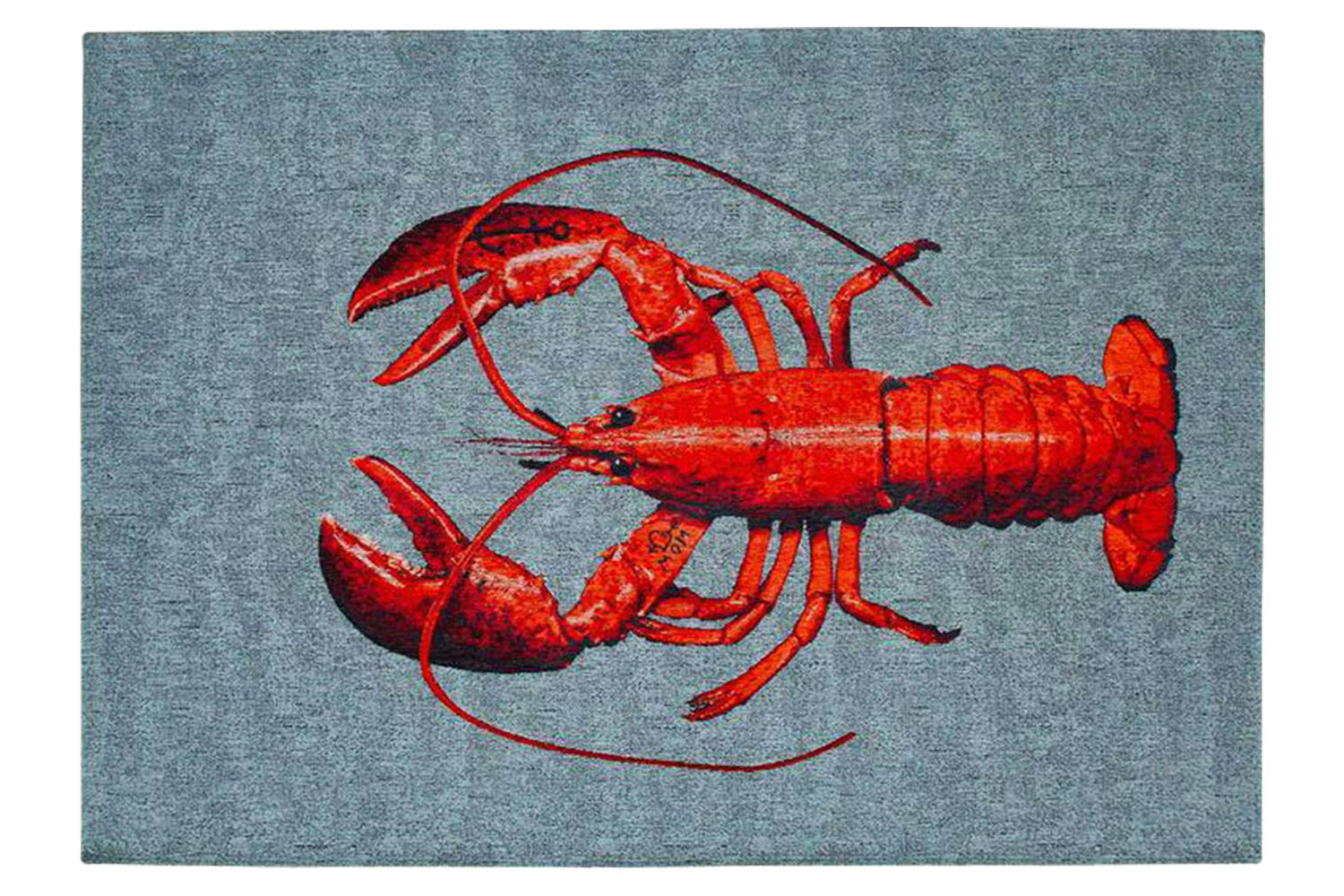 Louis De Poortere | Lobster Steam Indoor Eco Rug | Red/Grey | 170 x 240 cm