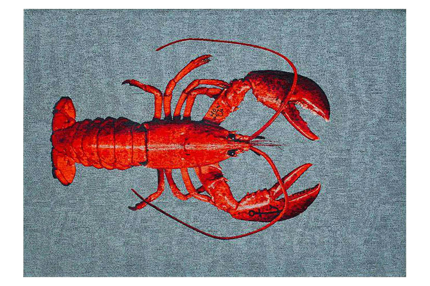 Louis De Poortere | Lobster Steam Indoor Eco Rug | Red/Grey | 240 x 340 cm