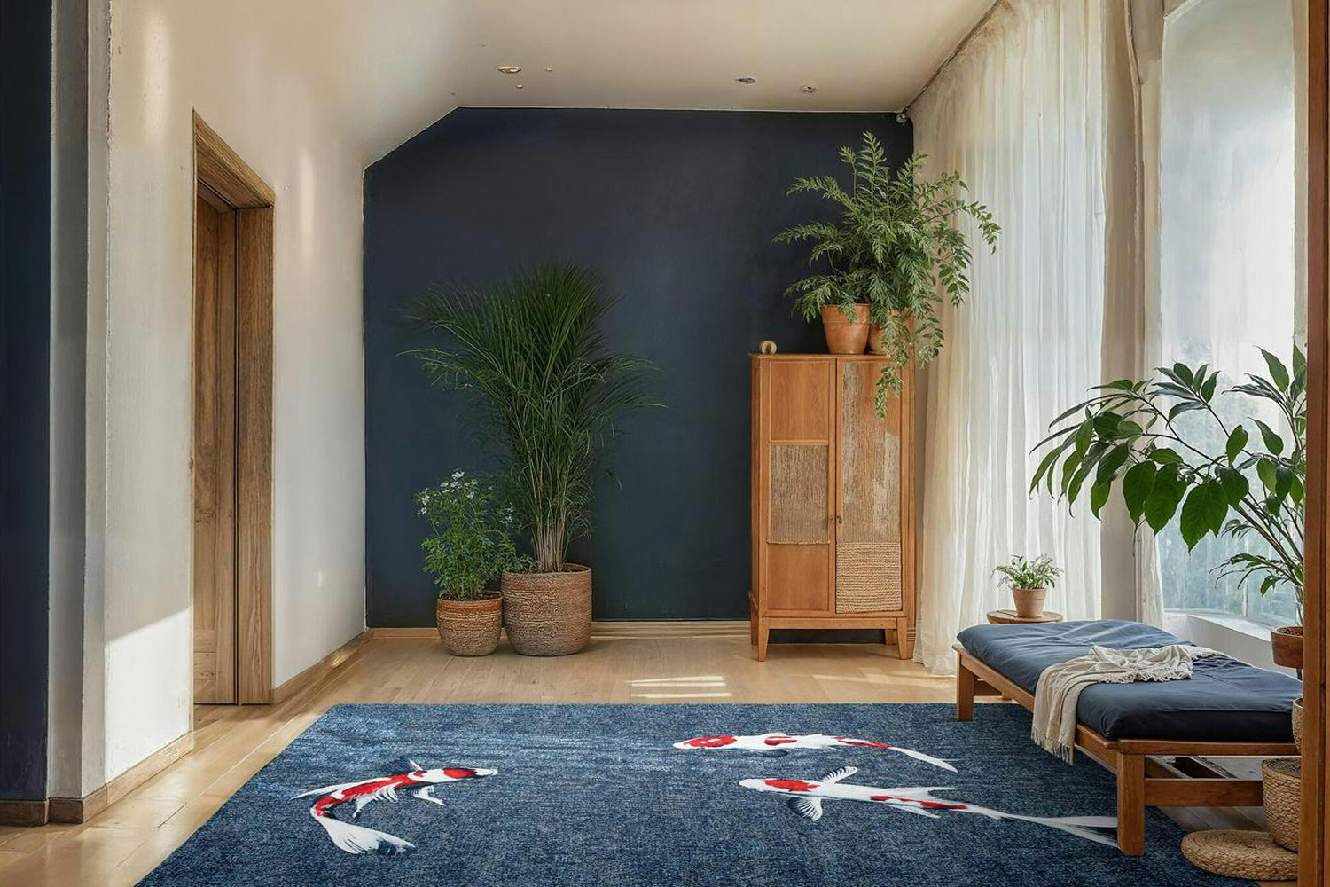 Louis De Poortere | Koi Indoor Eco Rug | Blue | 200 x 280 cm-8