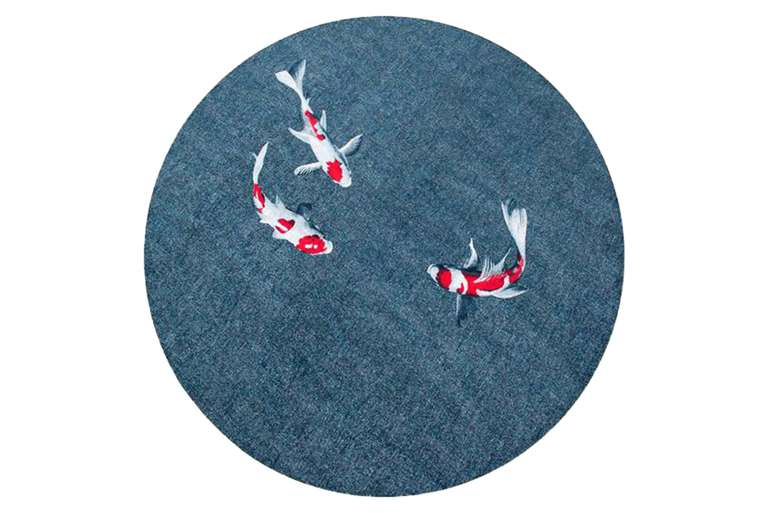 Louis De Poortere | Koi Indoor Eco Round Rug | Blue | 240 x 240 cm