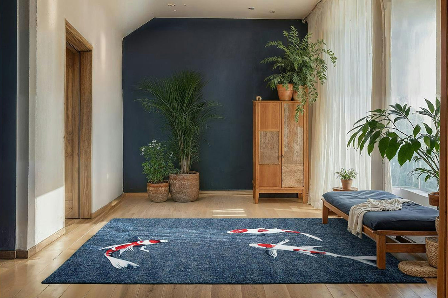 Louis De Poortere | Koi Indoor Eco Rug | Blue | 280 x 390 cm-8