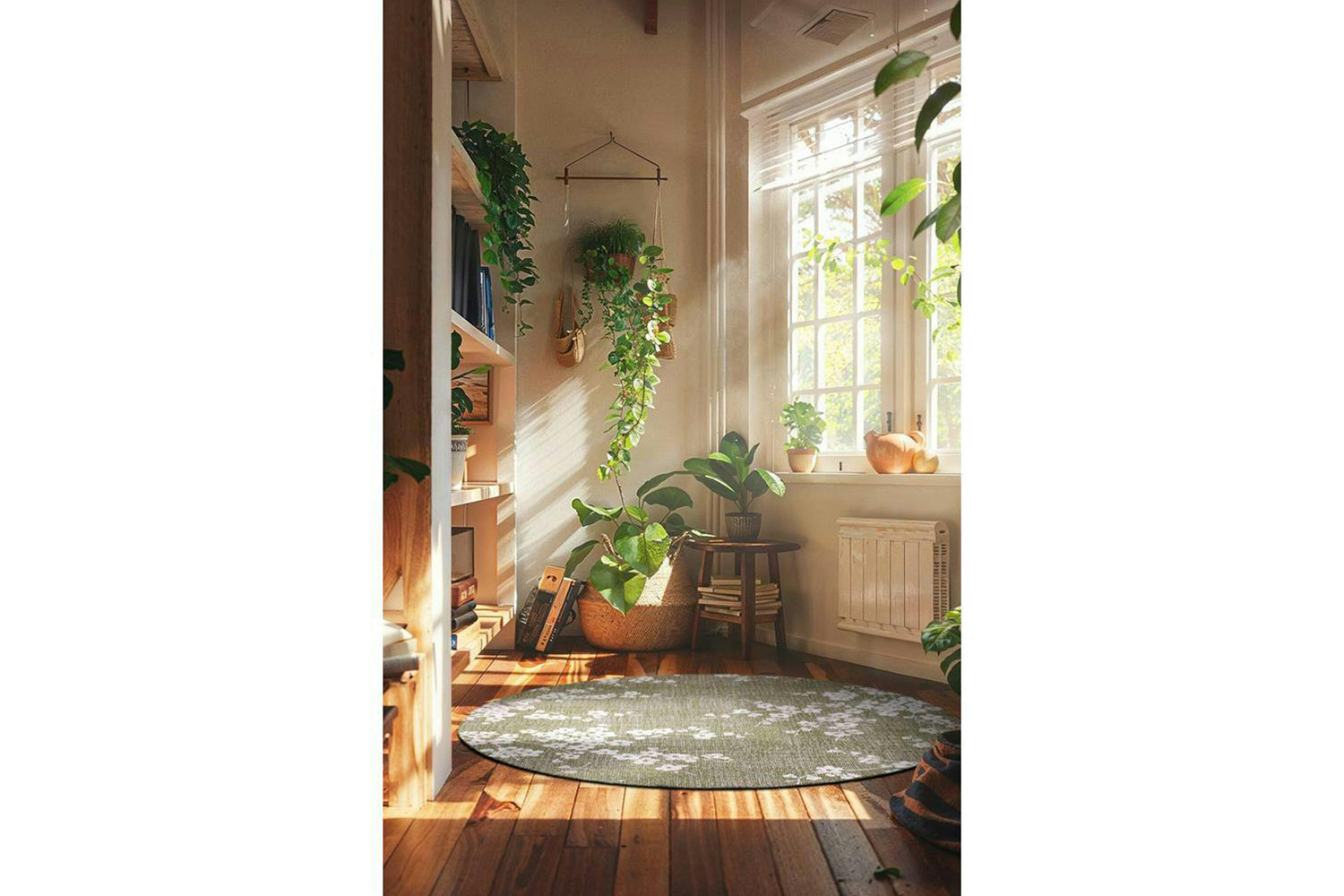 Louis De Poortere | Sakura Wet Garden Eco Round Rug | Green | 240 x 240 cm-2