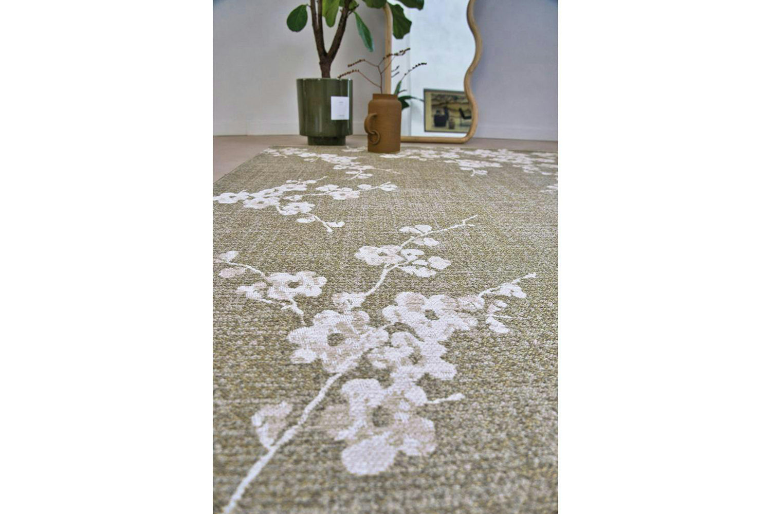 Louis De Poortere | Sakura Wet Garden Eco Rug | Green | 240 x 340 cm-6