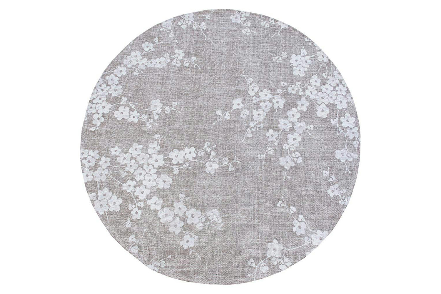 Louis De Poortere | Sakura Eco Round Rug | Grey | 240 x 240 cm