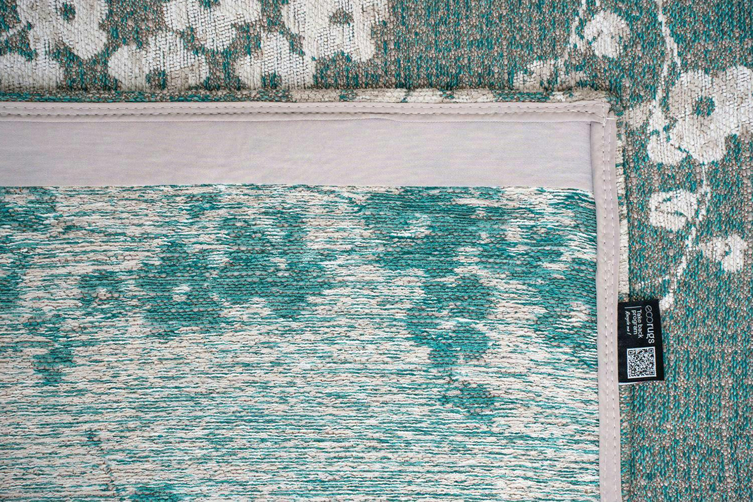 Louis De Poortere | Sakura Eco Round Rug | Blue/Beige | 140 x 140 cm-4