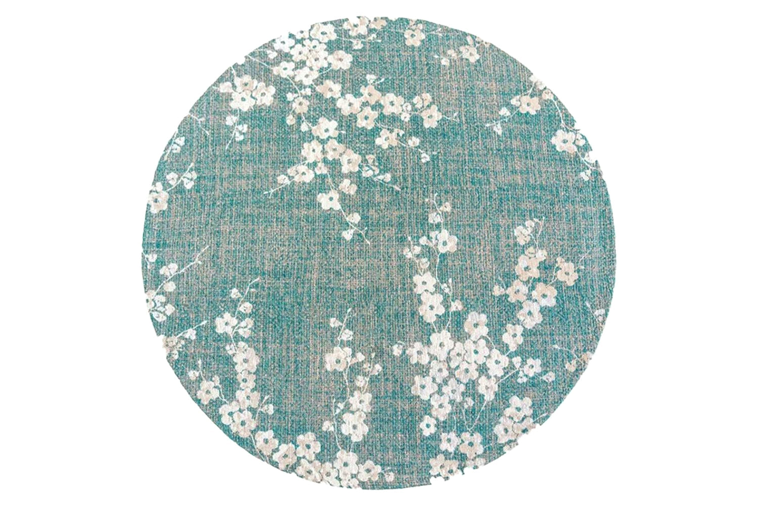 Louis De Poortere | Sakura Eco Round Rug | Blue/Beige | 240 x 240 cm
