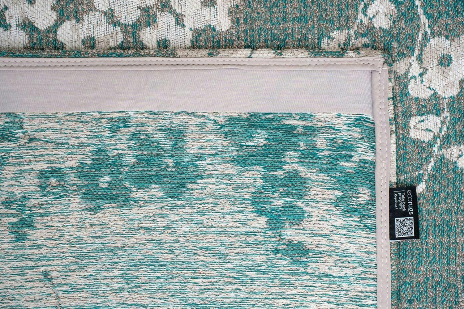 Louis De Poortere | Sakura Eco Round Rug | Blue/Beige | 240 x 240 cm-4
