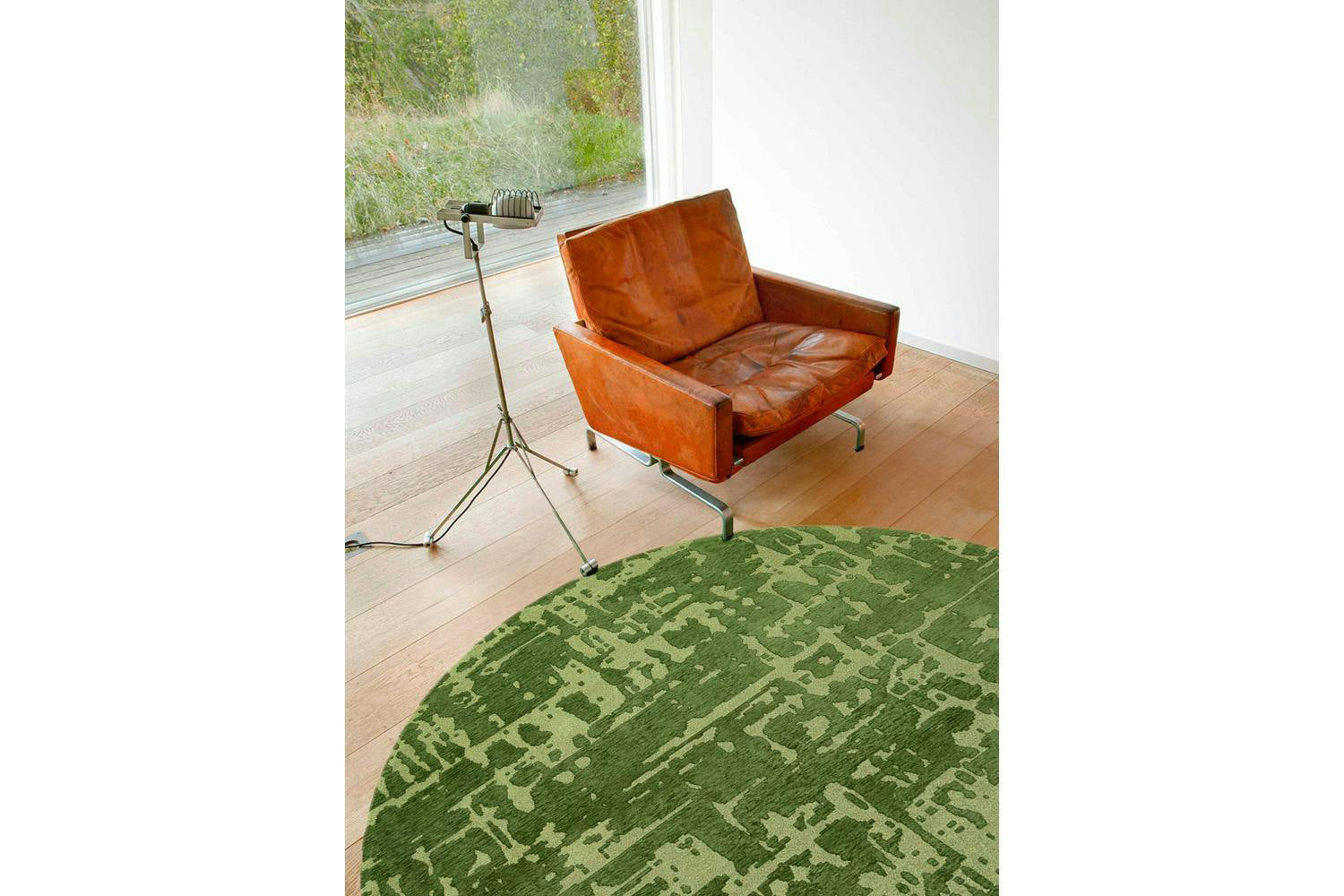 Louis De Poortere | Baobab Indoor Eco Round Rug | Perriers Green | 240 x 240 cm-2