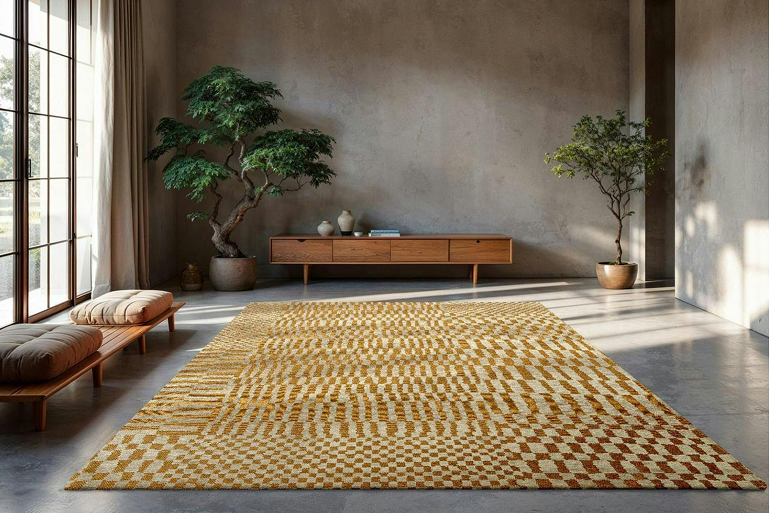 Louis De Poortere | Berber Erg Indoor Eco Rug | Yellow | 140 x 200 cm-2