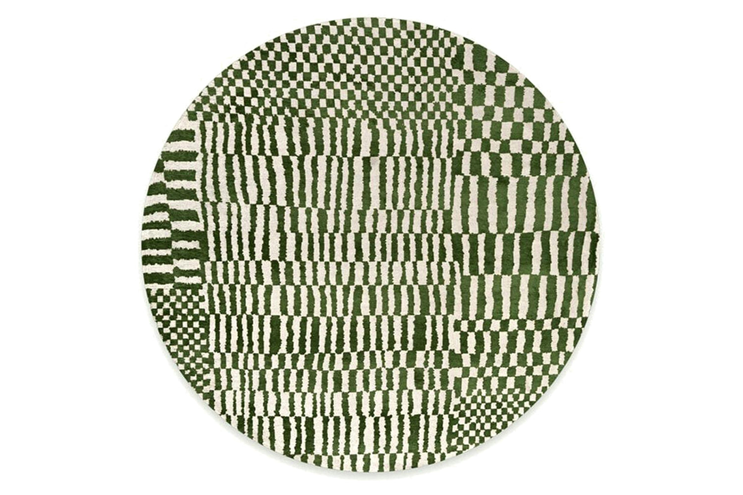 Louis De Poortere | Berber Indoor Eco Round Rug | Green | 140 x 140 cm