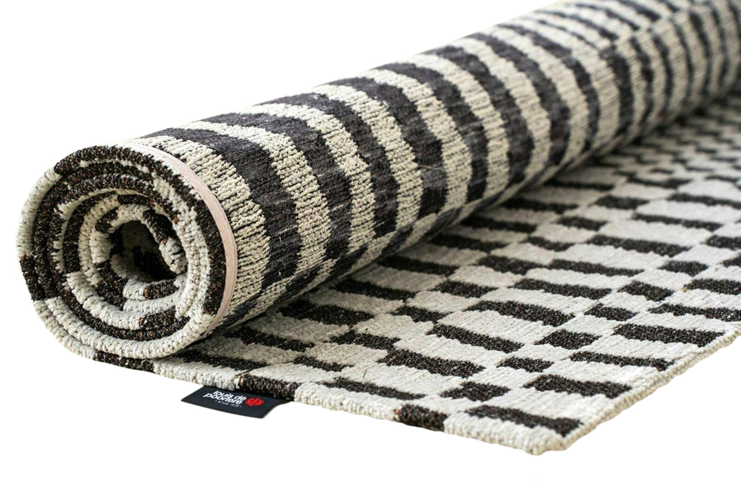 Louis De Poortere | Berber Caidal Indoor Eco Rug | Black/White | 170 x 240 cm-4