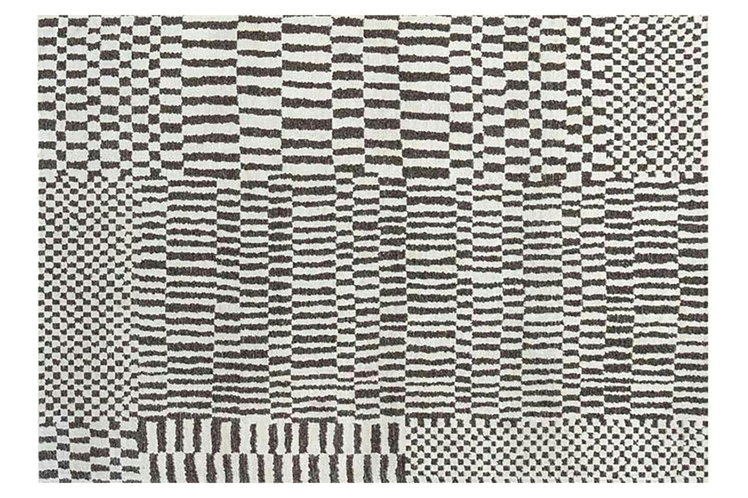 Louis De Poortere | Berber Caidal Indoor Eco Rug | Black/White | 200 x 280 cm