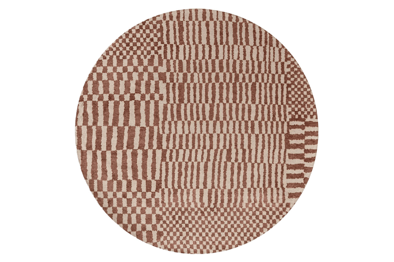 Louis De Poortere | Berber Indoor Eco Round Rug | Red | 240 x 240 cm