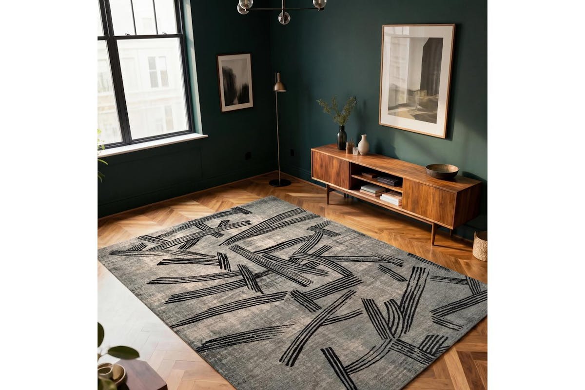 Louis De Poortere | Dark Street Rug | 140 x 140 cm-2