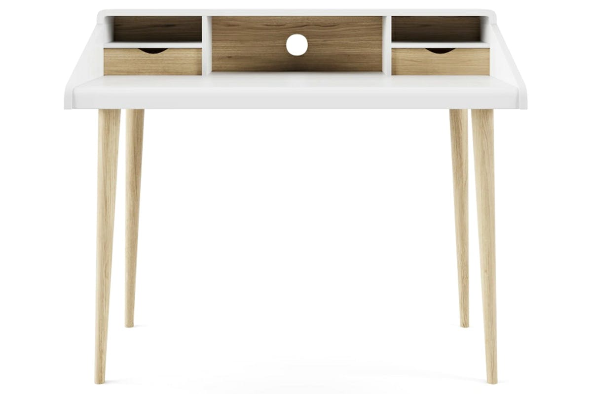 Dorel Yeovil Desk | Oak | White