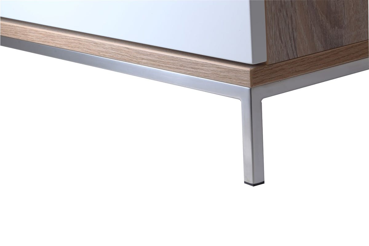 Alphason Chaplin Cabinet 1600 TV Unit | Light Oak & White-4