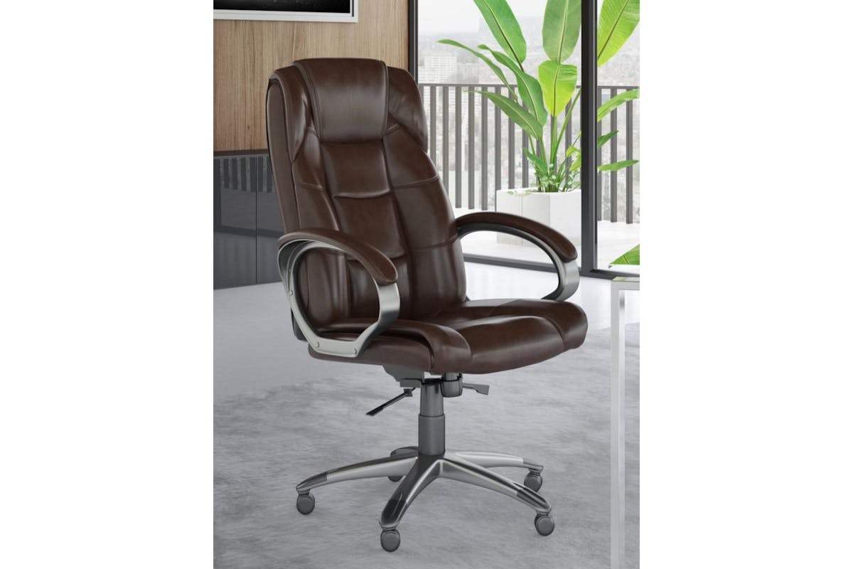 Alphason Office Chair | Leather | Brown-3