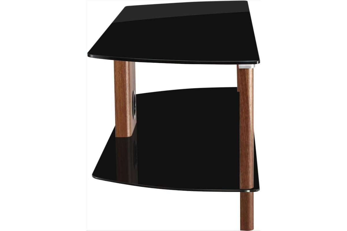 Alphason Century Stand 1200 With Walnut Legs And Black Glass, Suitable For Tvs Up To 55"-2