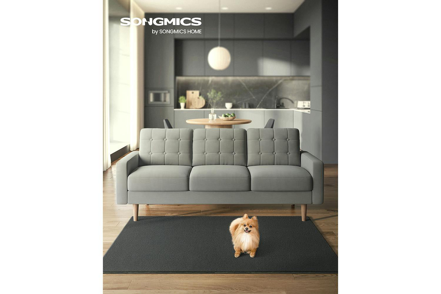 Songmics | Area Rug | Grey | 120 x 170 cm-2