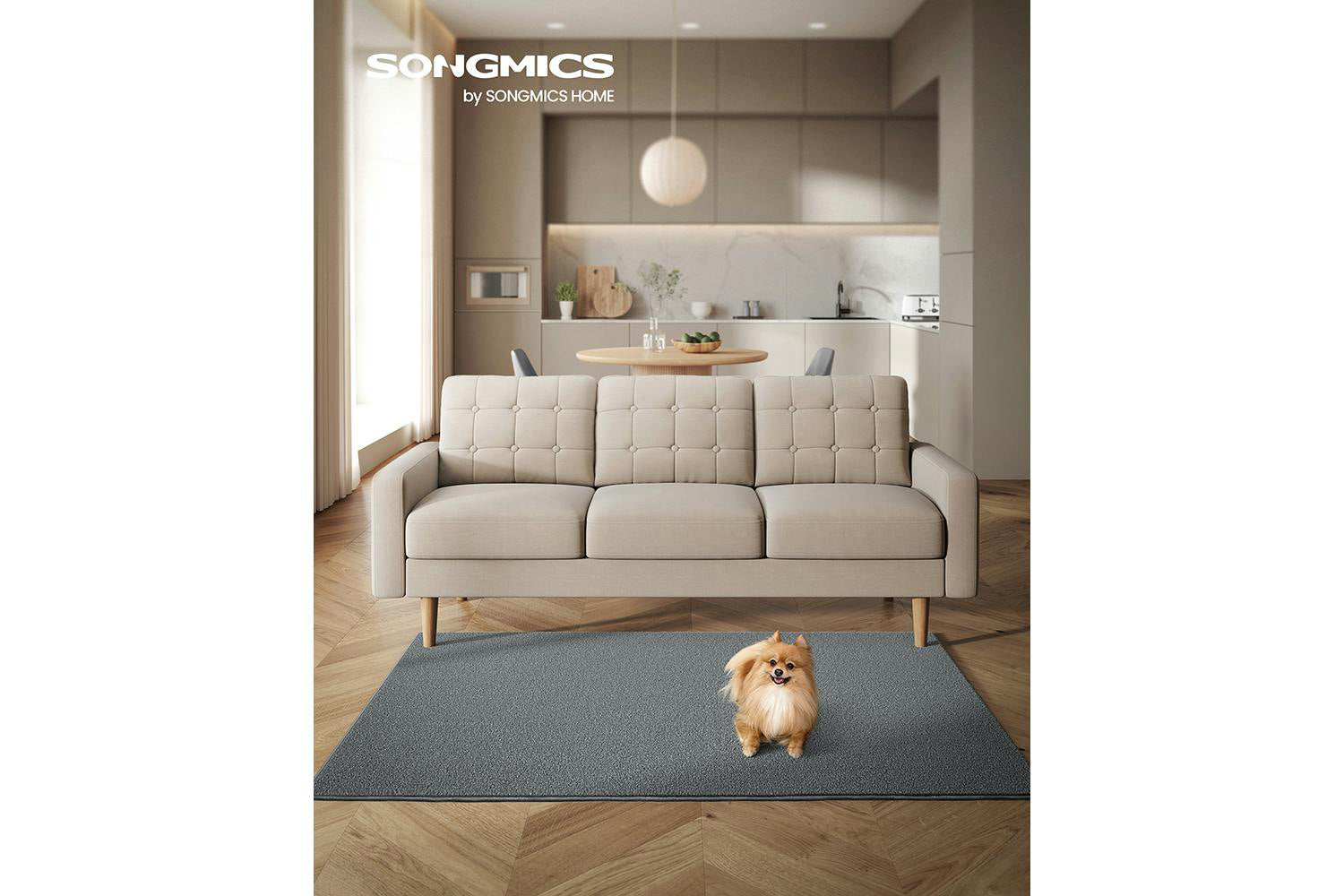 Songmics | Area Rug | Grey | 120 x 170 cm-3