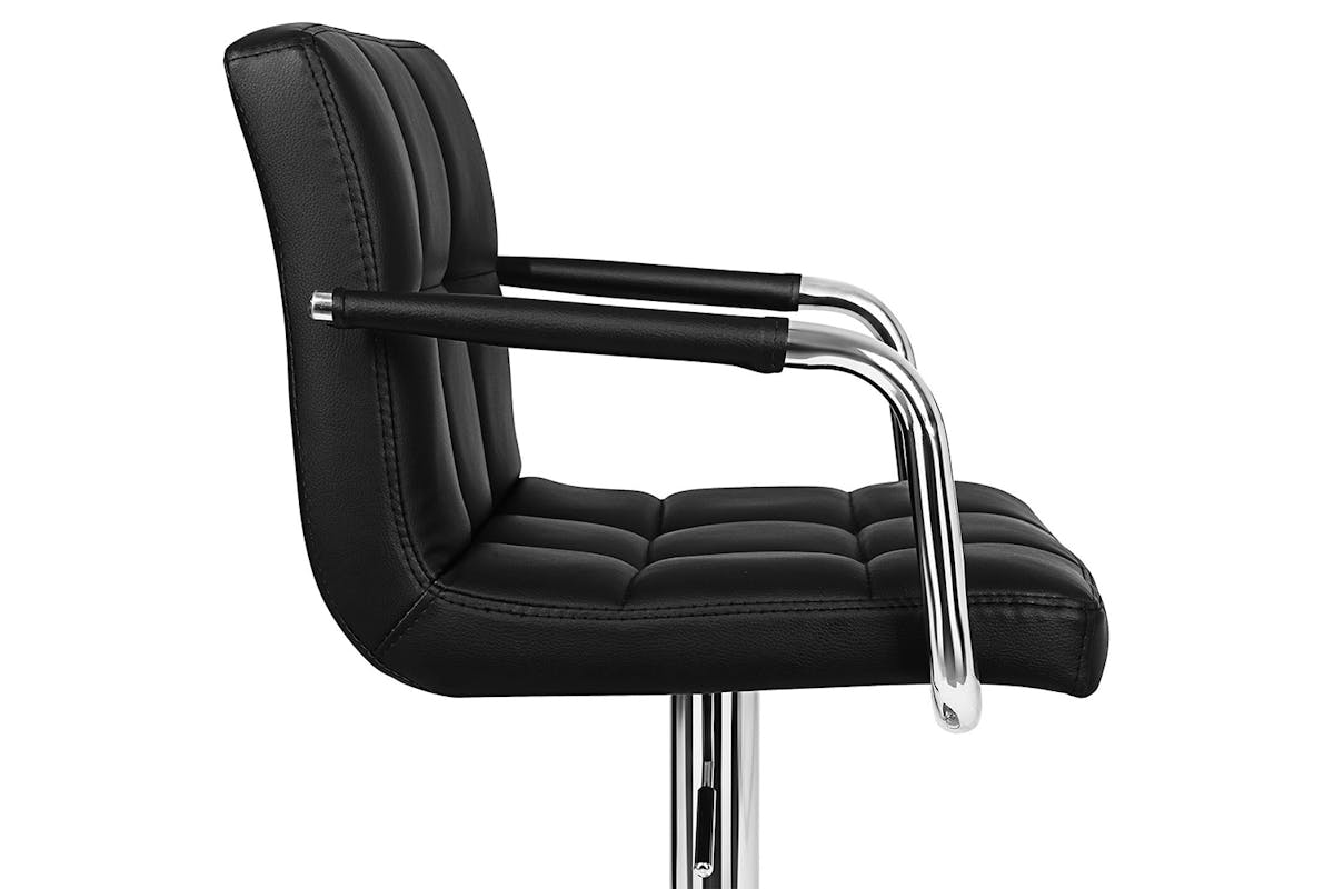 Songmics Adjustable Bar Stools with Backrest | Set of 2 | Black-4