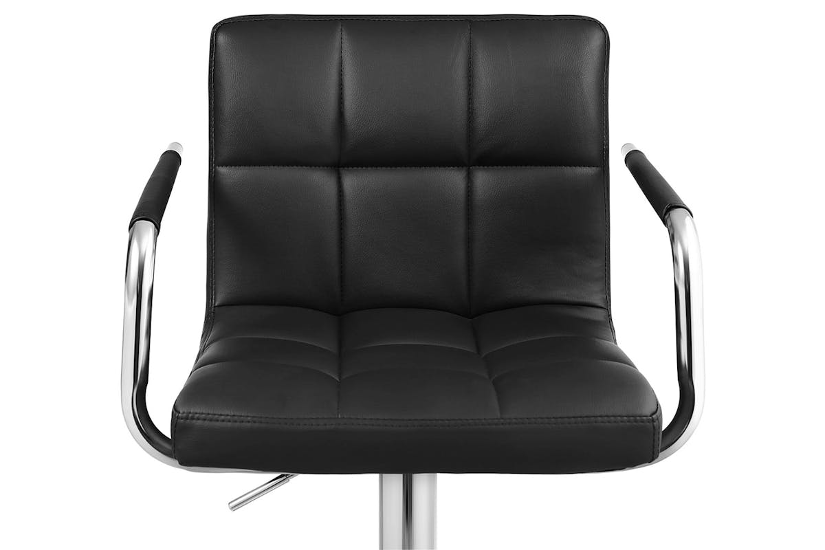Songmics Adjustable Bar Stools with Backrest | Set of 2 | Black-5