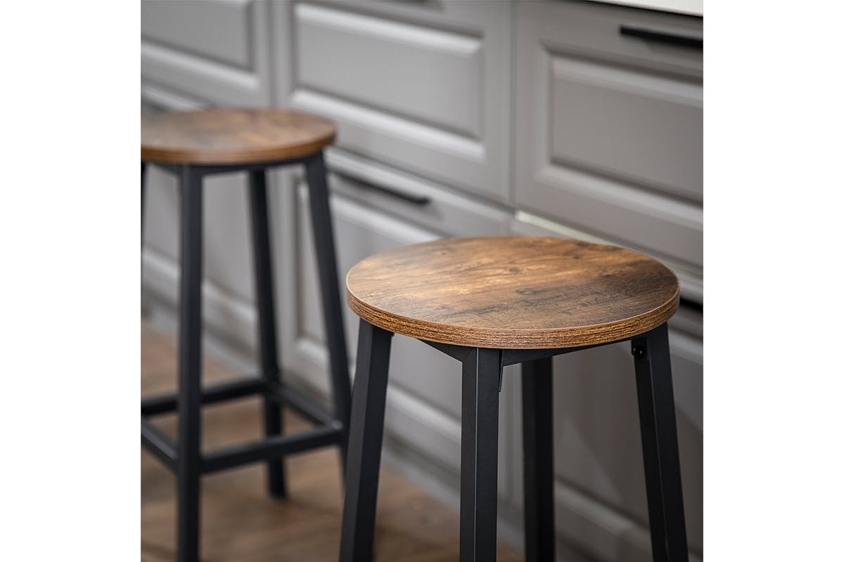 Vasagle Bar Stools | Rustic Brown/Black | Set of 2-6
