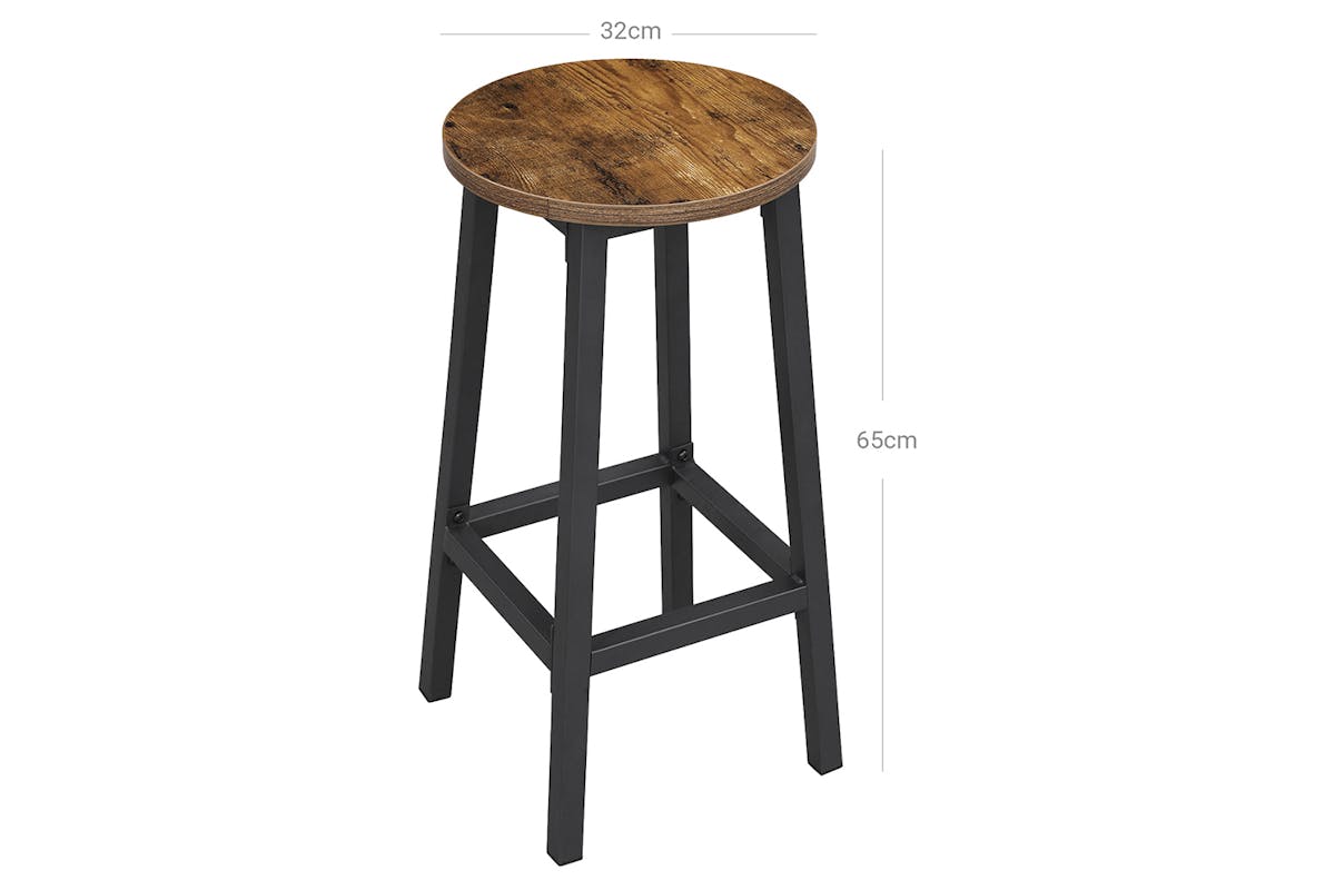 Vasagle Bar Stools | Rustic Brown/Black | Set of 2-4