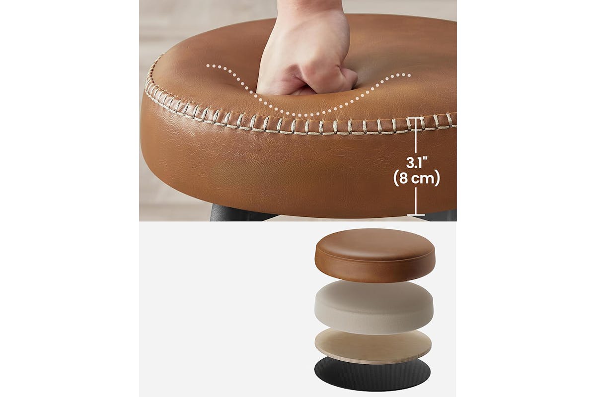 Vasagle Bar Stools | Echo Collection | High | Caramel Brown | Set of 2-7