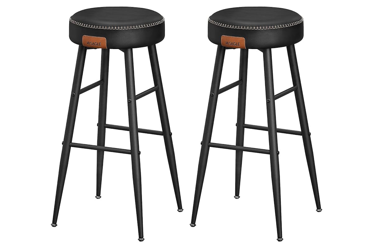 Vasagle EKHO Collection Bar Stools | Set of 2 | Black
