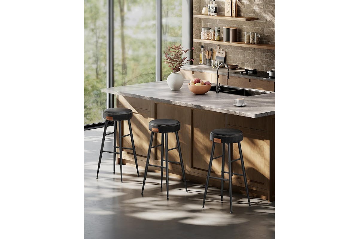 Vasagle EKHO Collection Bar Stools | Set of 2 | Black-3