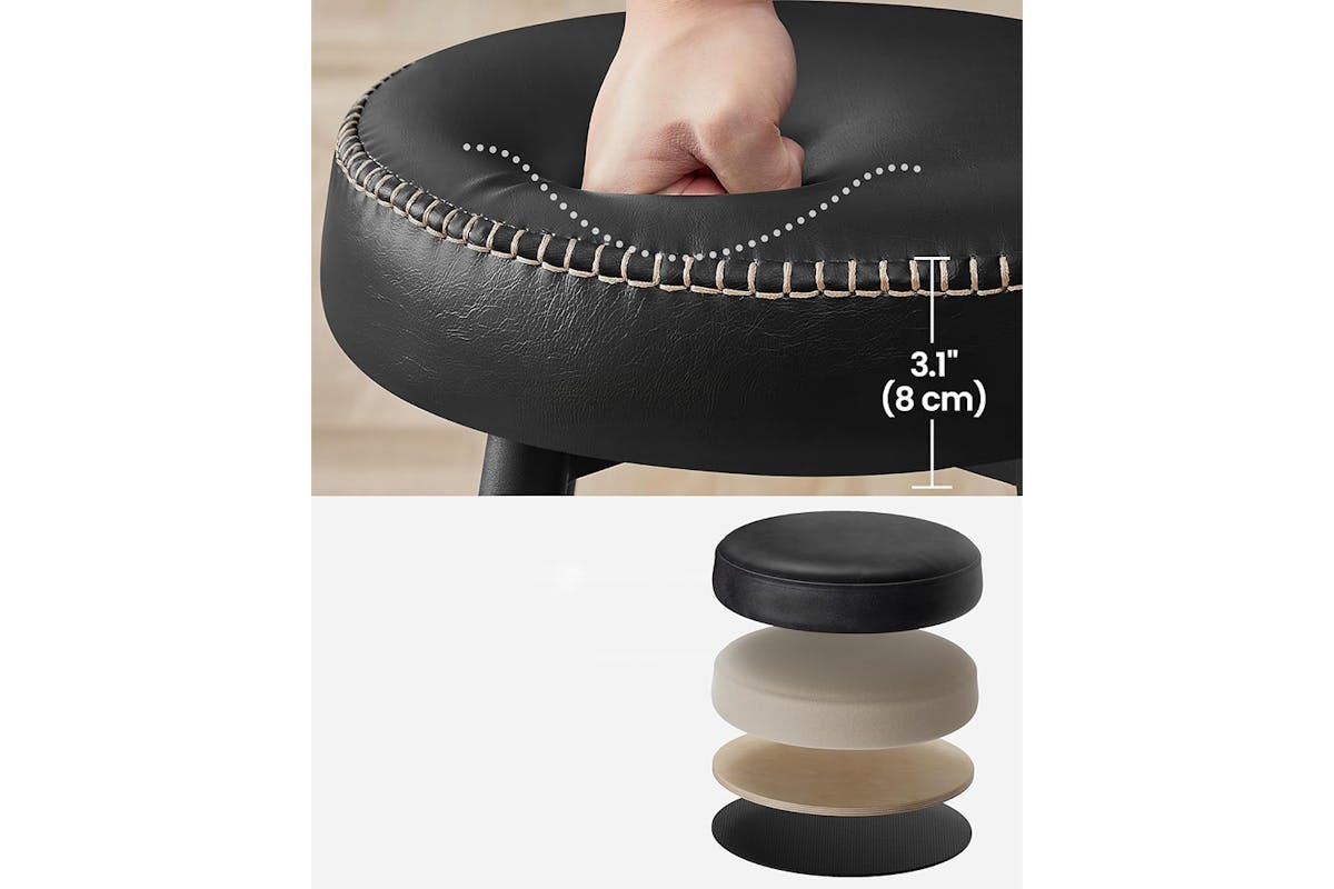 Vasagle EKHO Collection Bar Stools | Set of 2 | Black-5