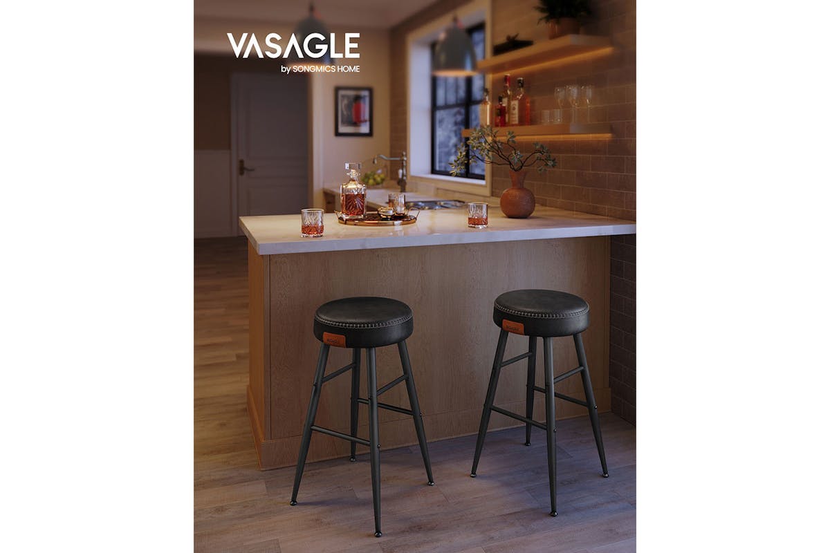 Vasagle Bar Stools | Echo Collection | Low | Black | Set of 2-4