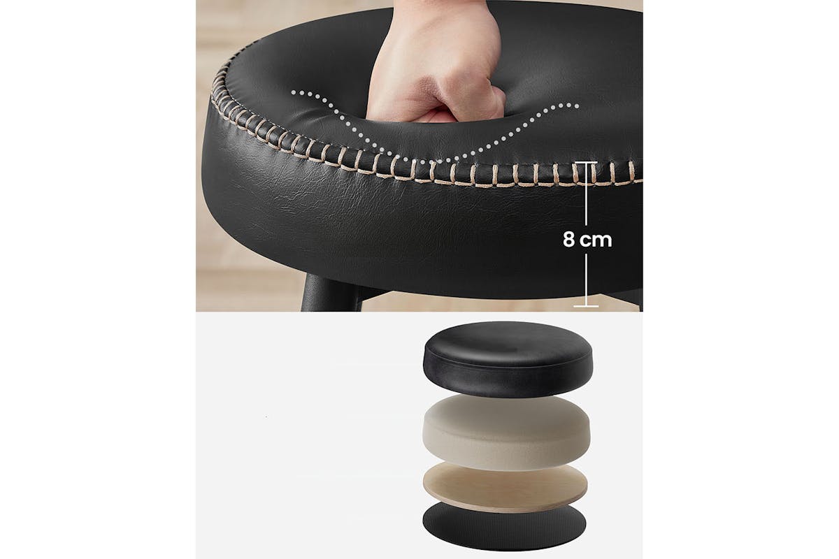 Vasagle Bar Stools | Echo Collection | Low | Black | Set of 2-7