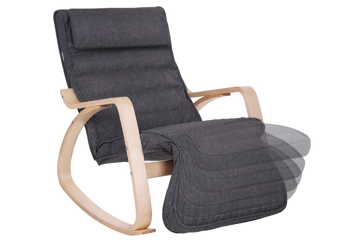 Songmics Rocking Chair | Dark Grey-5