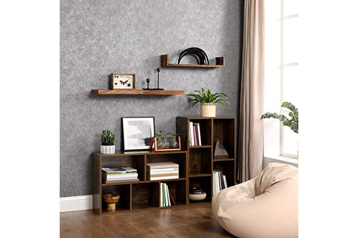 Vasagle Wooden Bookcase | 5 Compartments | Rustic Brown-2