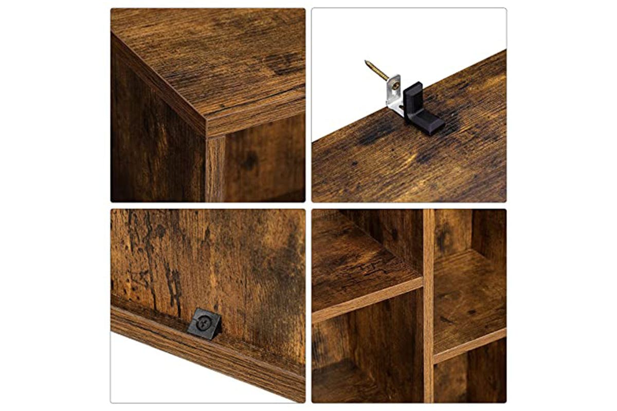 Vasagle Wooden Bookcase | 5 Compartments | Rustic Brown-4