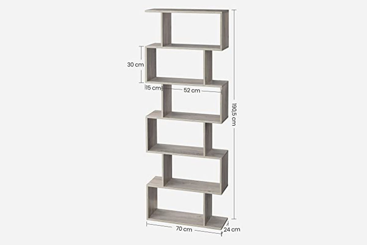 Vasagle Bookcase | 6 Shelves | Greige-7