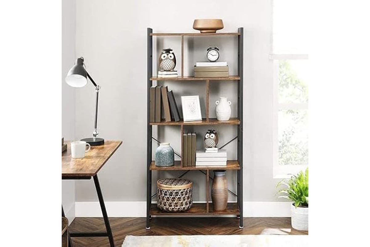 Vasagle Bookcase | 4 Shelves | Rustic Brown-2
