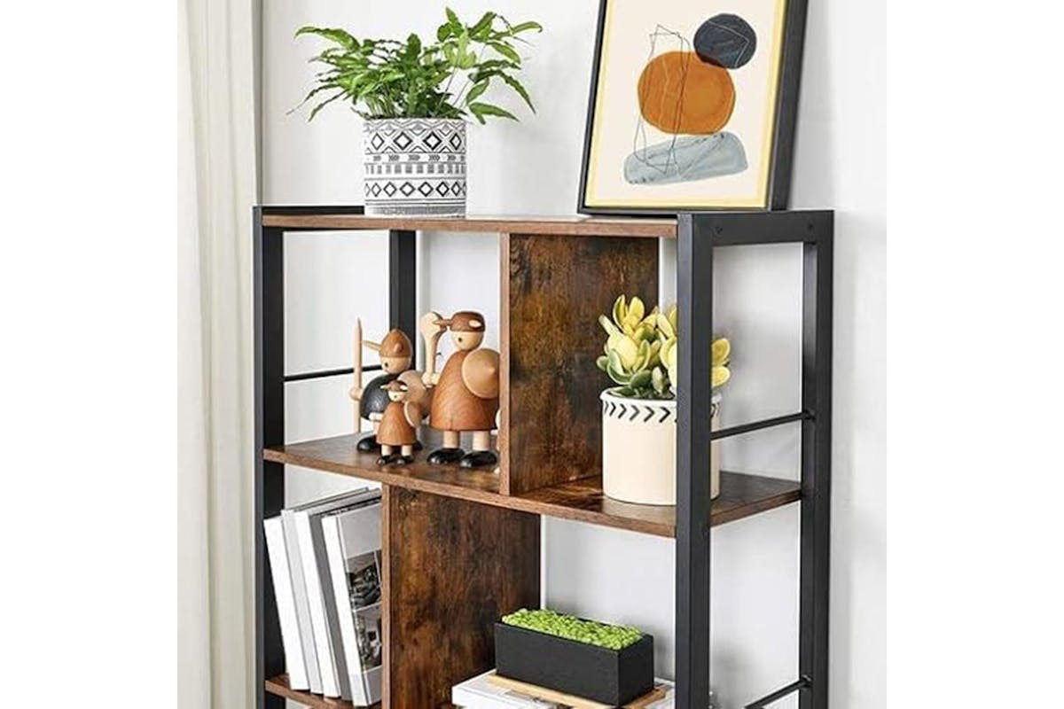 Vasagle Bookcase | 4 Shelves | Rustic Brown-3