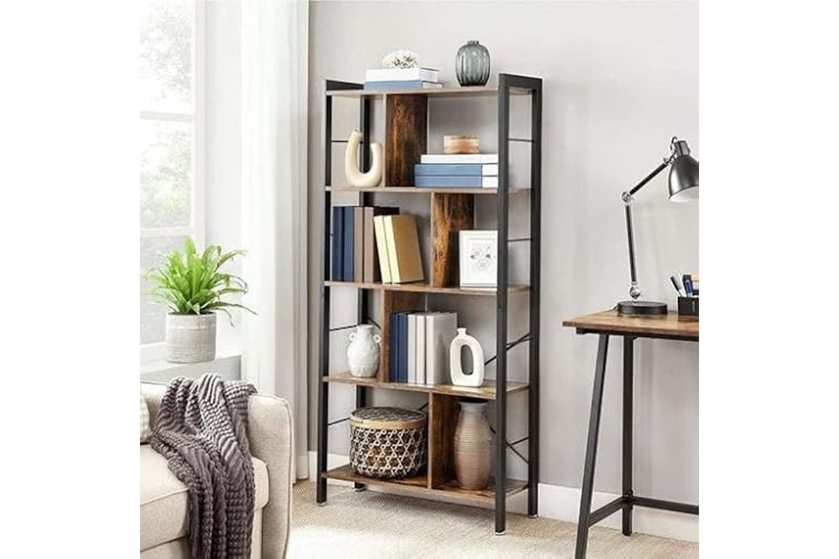 Vasagle Bookcase | 4 Shelves | Rustic Brown-5