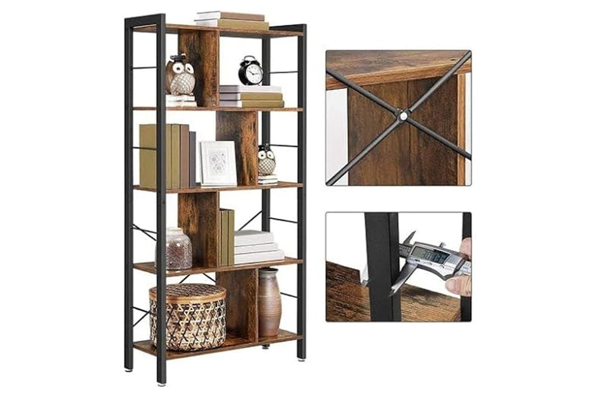 Vasagle Bookcase | 4 Shelves | Rustic Brown-6