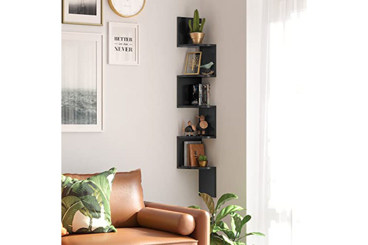Vasagle Corner Bookcase Shelf | 5 Shelves | Black-4