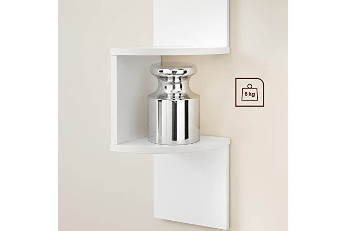 Vasagle Corner Bookcase Shelf | 5 Shelves | White-5