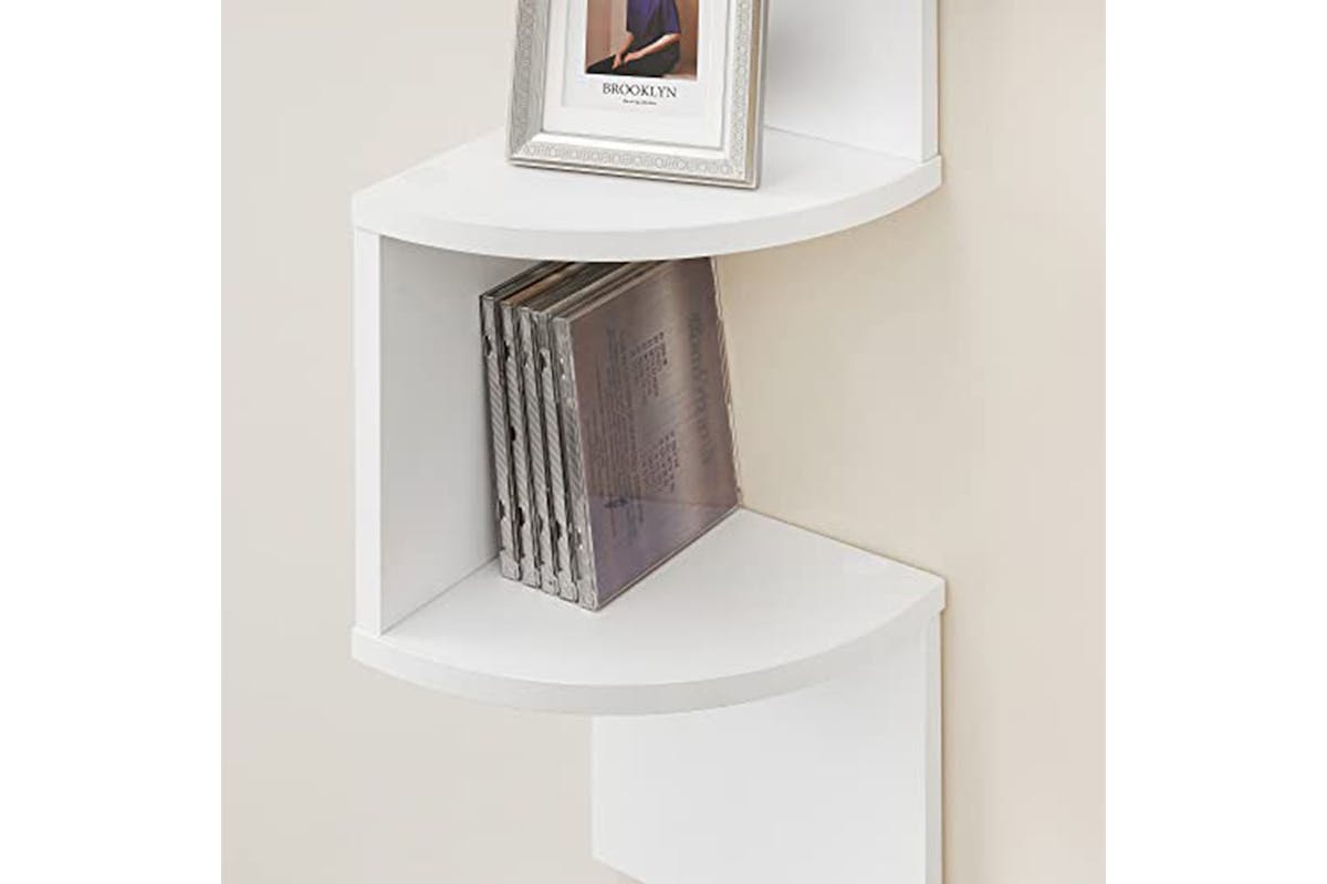 Vasagle Corner Bookcase Shelf | 5 Shelves | White-6