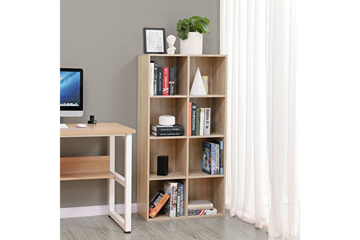 Vasagle Cube Storage Bookshelf | 8  Compartments | Oak-3