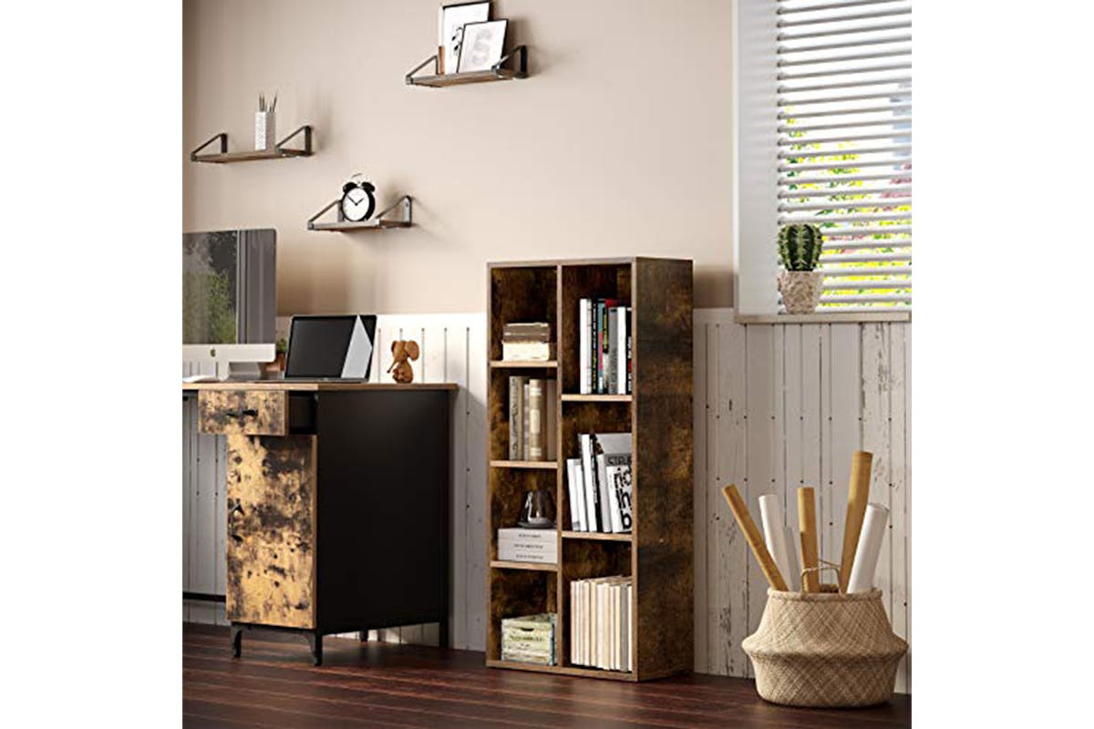 Vasagle Bookshelf | 7 Compartments | Rustic Brown-2